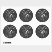 Gehorende Winter Satyr — door BurnsInHell Ronde Sticker (Vel)