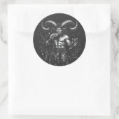 Gehorende Winter Satyr — door BurnsInHell Ronde Sticker (Tas)