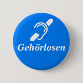 Gehörlosen - Duits - doaf Ronde Button 5,7 Cm (Voorkant)