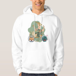 Gehornd feestje van de nimf: Whimsical Cosmos Vrie Hoodie