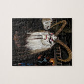 Gehornd Japans Duivelsmasker Legpuzzel (Horizontaal)