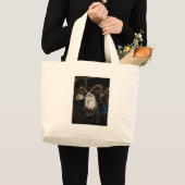 Gehornd Japanse Duivelsmasker Grote Tote Bag (Voorkant (product))