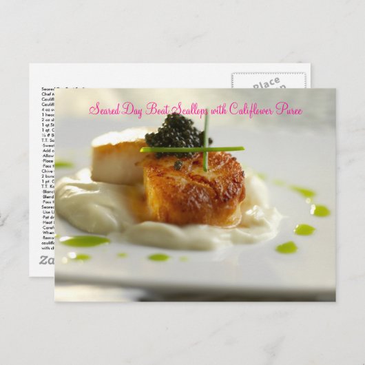 Gehouden dag Boat Scallops met Califl... Briefkaart (Voorkant / Achterkant)