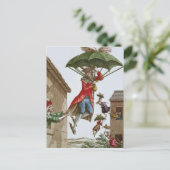 Gehouden door paraplu's en Butterflies Briefkaart (Staand voorkant)