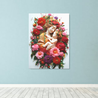 Gehuld in anjers, geboren uit genade canvas afdruk