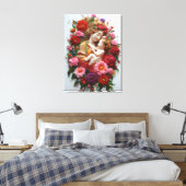 Gehuld in anjers, geboren uit genade canvas afdruk (Insitu (Slaapkamer))