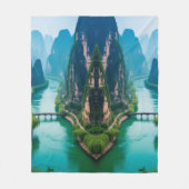 Gehuld in sereniteit – Karst River Valley deken (Voorkant)