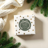 Gehuld in vrolijke elegante Polka Dot kerstboog Ronde Sticker