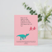 Gehuurd door dinosaur AI-kaart Feestdagenkaart (Staand voorkant)