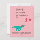 Gehuurd door dinosaur AI-kaart Feestdagenkaart (Voorkant)