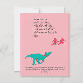 Gehuurd door dinosaur AI-kaart Feestdagenkaart