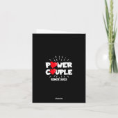 Gehuwd 2022 - Power Couple - Wedding Jubileum Kaart (Achterkant)