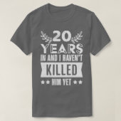 Gehuwd 20 jaar 20e trouwdag t-shirt (Design voorkant)