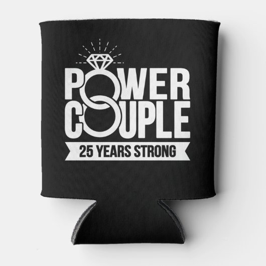 Gehuwd 25 jaar sterke paren 25e Jubileum Blikjeskoeler (Voorkant)