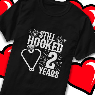 Gehuwd 2 jaar Gevist Grappig 2e Jubileum T-shirt