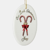 Gehuwd 2e kerstversiering keramisch ornament (Rechts)