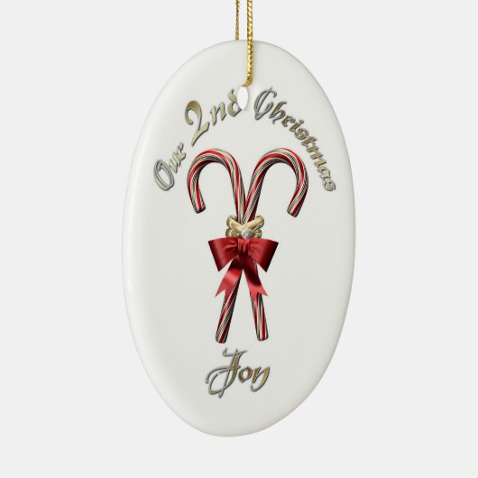 Gehuwd 2e kerstversiering keramisch ornament (Rechts)