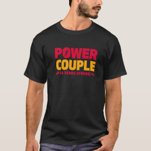 Gehuwd 34 jaar Power Couple 34e Jubileum Hus T-shirt