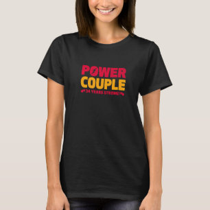 Gehuwd 34 jaar Power Couple 34e Jubileum Hus T-shirt