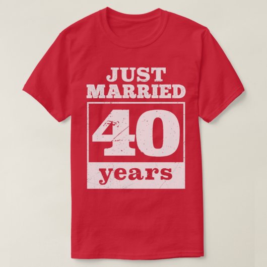 Gehuwd 40 jaar 40ste trouwdag 3 t-shirt (Design voorkant)