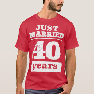 Gehuwd 40 jaar 40ste trouwdag 3 t-shirt