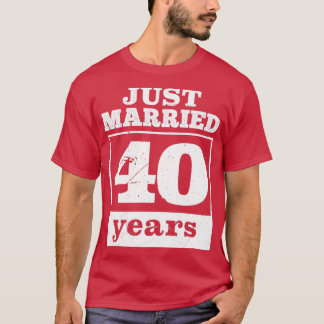 Gehuwd 40 jaar 40ste trouwdag 3 t-shirt