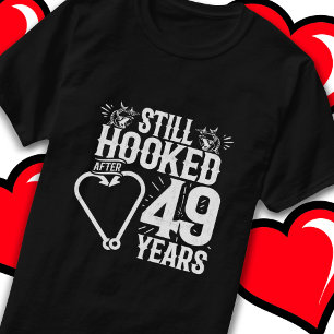 Gehuwd 49 jaar Gevist Grappig 49e Jubileum T-shirt