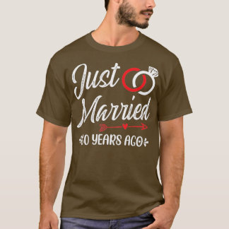 Gehuwd 60 jaar geleden Happy 60th Wedding Anniv T-shirt