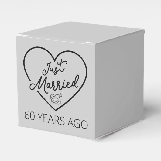 Gehuwd 60 jaar geleden III Bedankdoosjes (Voorkant Zijde)