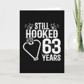 Gehuwd 63 jaar Gevist Grappig 63e Jubileum Kaart (Voorkant)