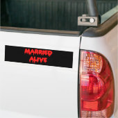 Gehuwd Alive Bumpersticker (Op Truck)