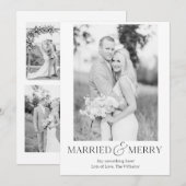 Gehuwd & Blij Eenvoudige Eerste Kerstkaart (Voorkant / Achterkant)