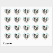 Gehuwd door het Zee Foto Heart Sticker (Vel)