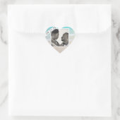 Gehuwd door het Zee Foto Heart Sticker (Tas)