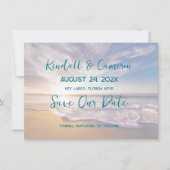 Gehuwd door het Zee Sunrise Beach Save The Date (Voorkant)