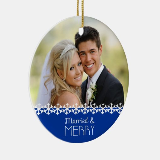 Gehuwd en feestdag keramisch ornament (Rechts)