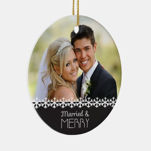 Gehuwd en feestdag keramisch ornament (Rechts)