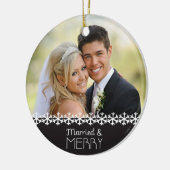 Gehuwd en feestdag keramisch ornament (Links)