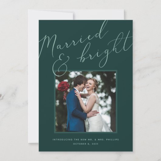 Gehuwd en helder | Aankondiging vakantieweddenscha (Voorkant)