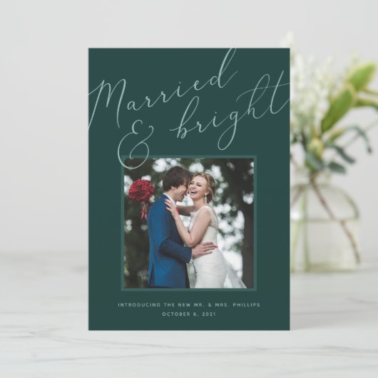 Gehuwd en helder | Aankondiging vakantieweddenscha (Staand voorkant)