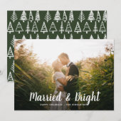 Gehuwd en helder | Eerste kerstfoto met paar Feestdagenkaart (Voorkant / Achterkant)