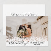 Gehuwd en helder feestdagenkaart (Voorkant / Achterkant)