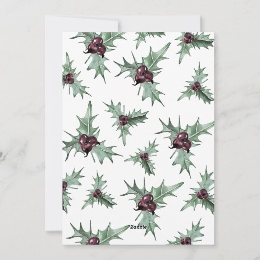 Gehuwd en helder Foto Holly Pas getrouwd Kerstmis Feestdagenkaart (Achterkant)