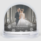 Gehuwd en helder | Kerstfeest met een bruiloft Sneeuwbol (Achterkant)