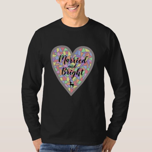 Gehuwd en helder kerstfeest t-shirt (Voorkant)