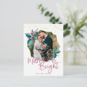 Gehuwd en helder | Kerstfotokaart Feestdagenkaart (Staand voorkant)