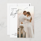 Gehuwd en helder, Modern script foto vakantie Briefkaart (Voorkant / Achterkant)