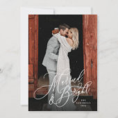 Gehuwd en helder Pas getrouwd groen Feestdagenkaart (Voorkant)