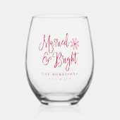 Gehuwd en helder | Pas getrouwd Holiday Wijnglas Zonder Voet (Voorkant)