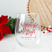 Gehuwd en helder | Pas getrouwd Holiday Wijnglas Zonder Voet
